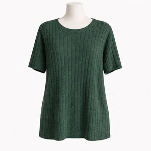 Size XXL Maggie Lawrence Women’s Vintage Ramie Silk Knit Top Short Sleeve Green
